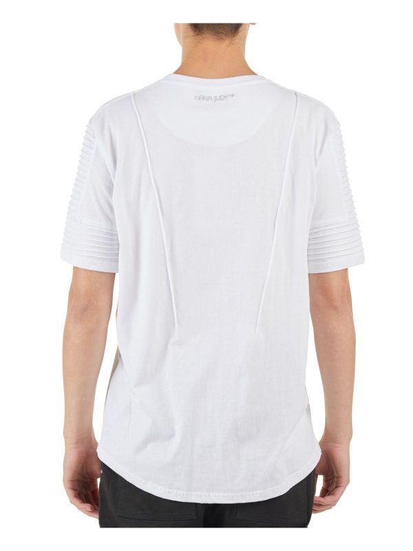 NANA JUDY Mens Maverick White Classic Fit T-Shirt on Sale