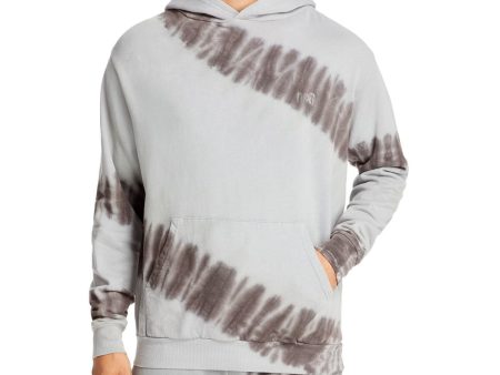 ORIGINAL PAPERBACKS Mens Los Feliz Gray Tie Dye Long Sleeve Draw String Hoodie Sale