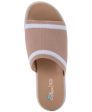 AQUA COLLEGE Womens Pink Striped 1  Platform Waterproof Comfort Katalina Round Toe Wedge Slide Sandals Shoes Online now