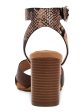 ALFANI Womens Brown Snake Print Crisscross Straps Cushioned Ankle Strap Irinna Square Toe Block Heel Buckle Sandals Shoes M Online Sale