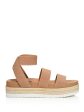 AQUA Womens Beige 1.5  Platform Jute Accent Crisscross Elastic Strap Stretch Ankle Strap Tali Round Toe Platform Slip On Espadrille Shoes M Online