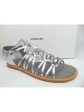 VINCE. Womens Silver Strappy Palmera Round Toe Lace-Up Leather Slingback Sandal M Online now