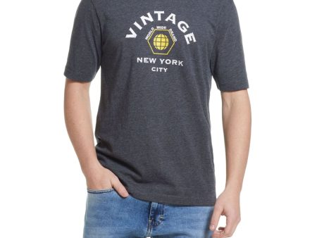 WEATHERPROOF VINTAGE Mens Gray Logo Graphic Cotton Blend T-Shirt Online Sale