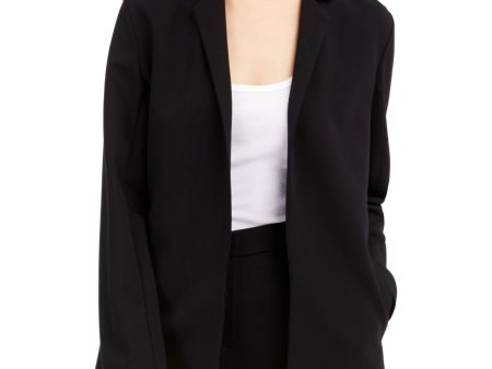 EILEEN FISHER Womens Black Pocketed Tencel Notch Collar Blazer Jacket Online