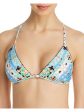 NANETTE LEPORE Women s Multi Color Printed Plunging Triangle Swimwear Top Sale