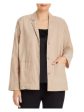 EILEEN FISHER Womens Beige Pocketed Oversized Blazer Jacket Supply