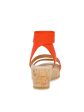 ANNE KLEIN Womens Orange 1  Platform Padded Alyson Open Toe Wedge Slip On Espadrille Shoes M Online now