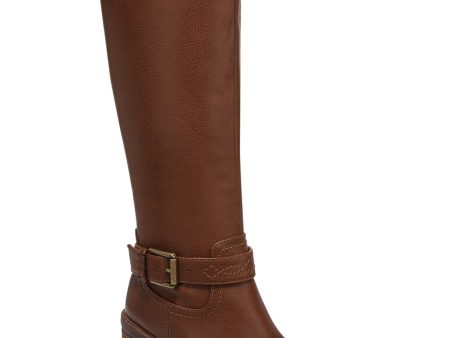 ZODIAC Womens Brown Cushioned Goring Buckle Accent Lug Sole Georgia Round Toe Block Heel Zip-Up Riding Boot M Online