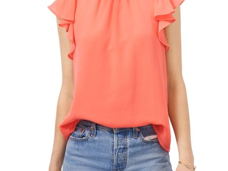 1. STATE Womens Flutter Sleeve Turtle Neck Top Online Hot Sale