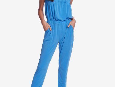 1. STATE Womens Stretch Pocketed Sleeveless Strapless Straight leg Jumpsuit Sale