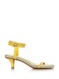 3.1 PHILLIP LIM Womens Sunshine Yellow Ankle Strap Padded Yasmine Round Toe Kitten Heel Buckle Leather Dress Espadrille Shoes For Cheap