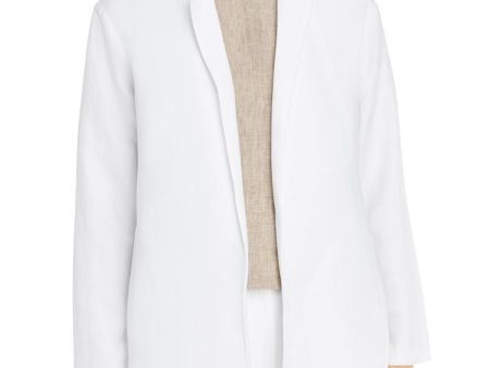 EILEEN FISHER Womens White Pocketed Blazer Jacket Online now