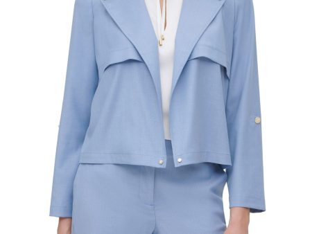 DKNY Womens Light Blue Wear To Work Jacket For Sale