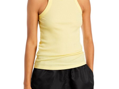 WSLY Womens Stretch Ribbed Sleeveless Halter Tank Top For Discount