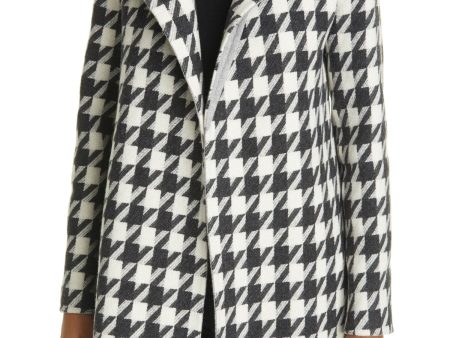 THEORY Womens Wool Blend Belted Houndstooth Jacket For Cheap