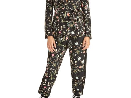 RACHEL RACHEL ROY Womens Black Stretch Floral Wear To Work Blazer Jacket Cheap