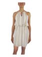 CITY STUDIO Womens Striped Sleeveless Halter Mini A-Line Dress Online Hot Sale