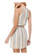 CITY STUDIO Womens Striped Sleeveless Halter Mini A-Line Dress Online Hot Sale