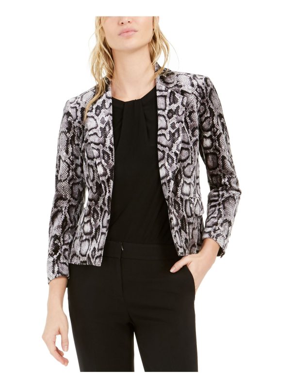 BAR III Womens Snake Print Evening Jacket For Sale